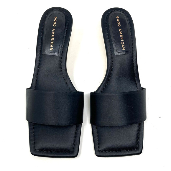 Good American Kickstand Slide Sandal Mules Black Size 6.5 GA117K-X - Picture 7 of 10